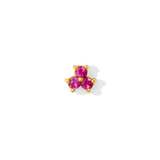 Vida – 14K Gold Three - Stone Cluster Threadless End - piercing - zone.com