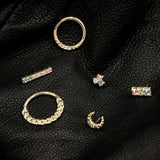 Vida – 14K Gold “Trans Pride” Threadless End - piercing - zone.com