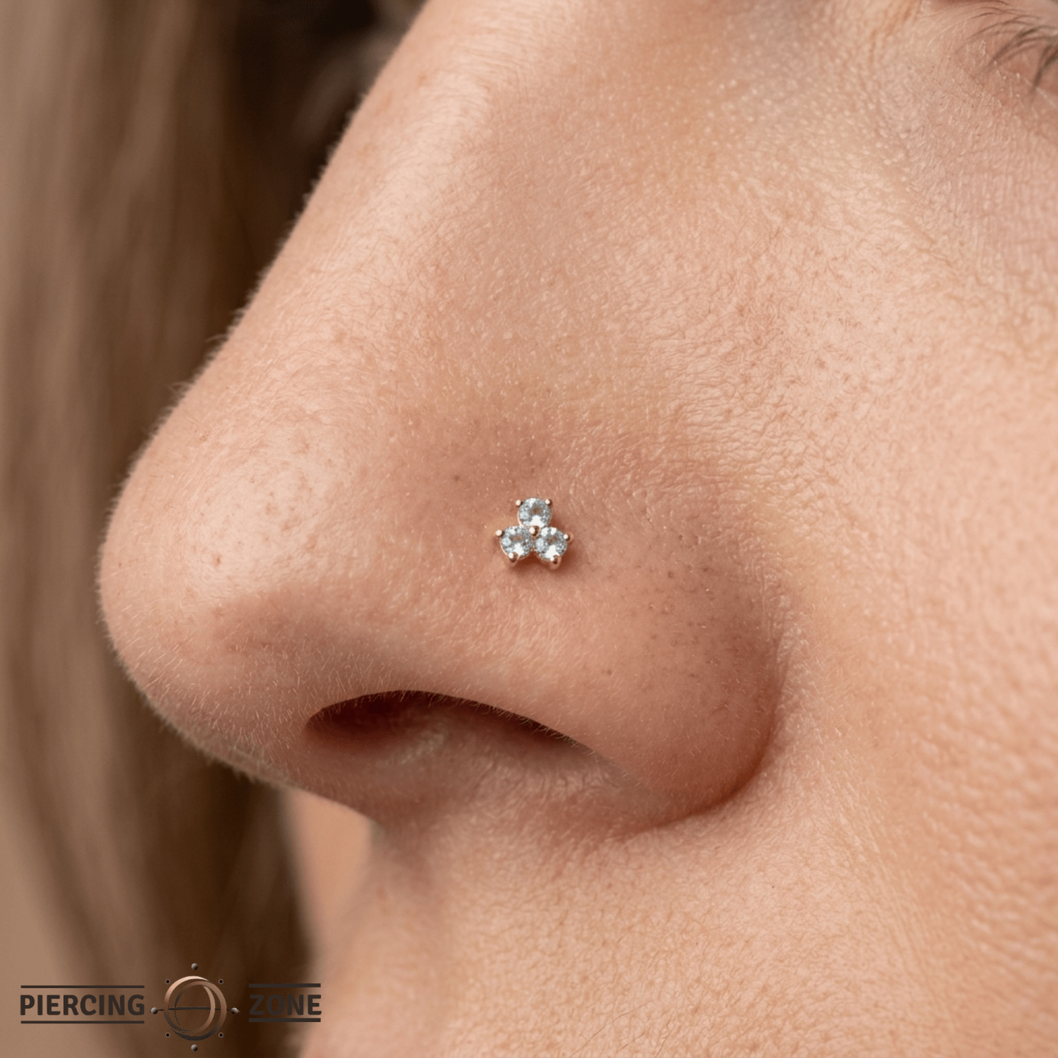 Vida – Birthstone Trio – 14K Gold Threadless End - piercing - zone.com