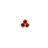 Vida – Birthstone Trio – 14K Gold Threadless End - piercing - zone.com