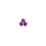 Vida – Birthstone Trio – 14K Gold Threadless End - piercing - zone.com