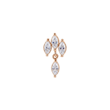 Vienna Dangle – 14K Gold Threadless/Threaded End - piercing-zone.com