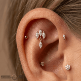 Vienna Dangle – 14K Gold Threadless/Threaded End - piercing - zone.com