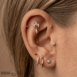 Vienna Dangle – 14K Gold Threadless/Threaded End - piercing - zone.com