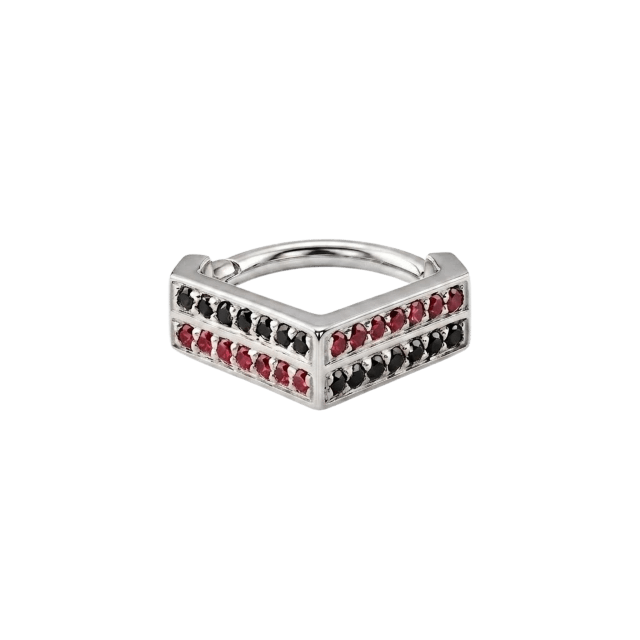 Vincent Clicker – 14K/18K Gold Pavé Gem Clicker Ring - piercing-zone.com