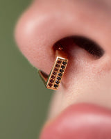 Vincent Clicker – 14K/18K Gold Pavé Gem Clicker Ring - piercing - zone.com