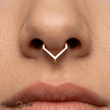 Vincent Clicker – 14K/18K Gold Pavé Gem Clicker Ring - piercing - zone.com