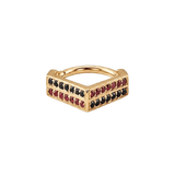 Vincent Clicker – 14K/18K Gold Pavé Gem Clicker Ring - piercing-zone.com