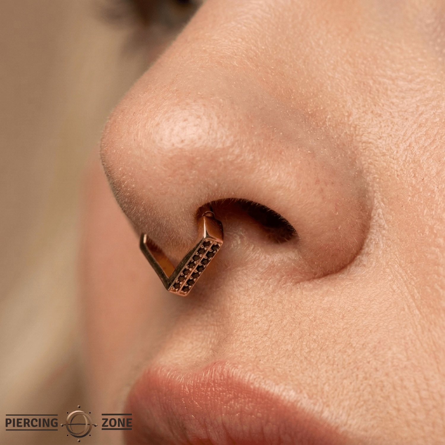 Vincent Clicker – 14K/18K Gold Pavé Gem Clicker Ring - piercing - zone.com