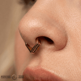 Vincent Clicker – 14K/18K Gold Pavé Gem Clicker Ring - piercing - zone.com