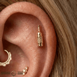 Vino Bottle – 14K Gold Threadless/Threaded End - piercing - zone.com