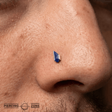 Vinyl – Lapis Lazuli – 14K Gold Threadless End - piercing - zone.com