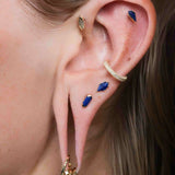 Vinyl – Lapis Lazuli – 14K Gold Threadless End - piercing - zone.com