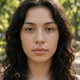 Vinyl – Moss Agate – 14K Gold Threadless End - piercing - zone.com