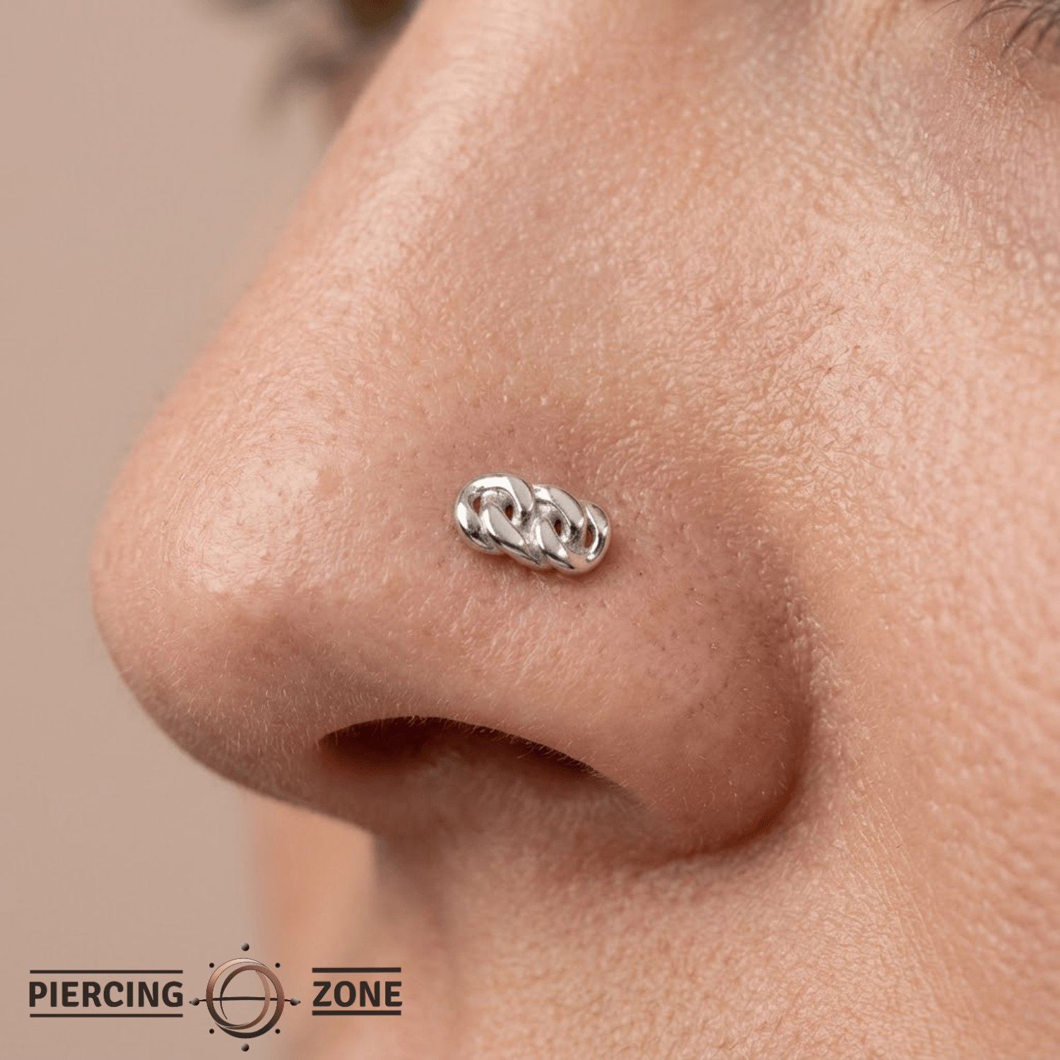 VIP – Cuban Link Accent – 14K Gold Threadless End - piercing - zone.com
