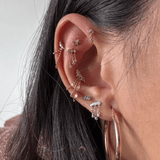 Visionary – CZ Cluster – 14K Gold Threadless End - piercing - zone.com