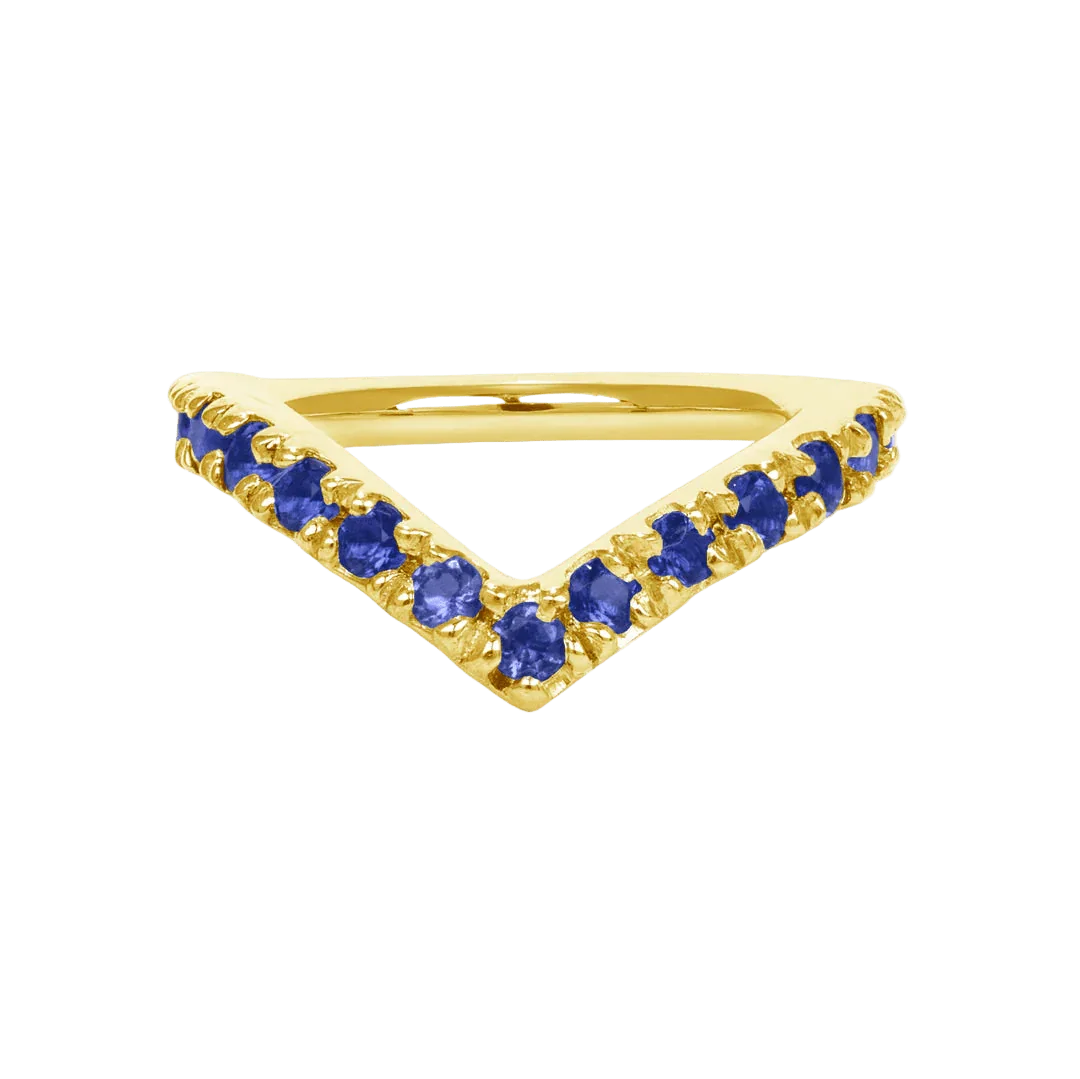 Vivian Seamless Ring – 14K Gold Cup & Divot Design - piercing - zone.com