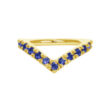 Vivian Seamless Ring – 14K Gold Cup & Divot Design - piercing - zone.com