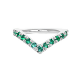 Vivian Seamless Ring – 14K Gold Cup & Divot Design - piercing - zone.com