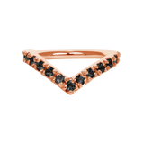 Vivian Seamless Ring – 14K Gold Cup & Divot Design - piercing - zone.com