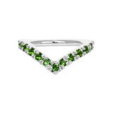 Vivian Seamless Ring – 14K Gold Cup & Divot Design - piercing - zone.com