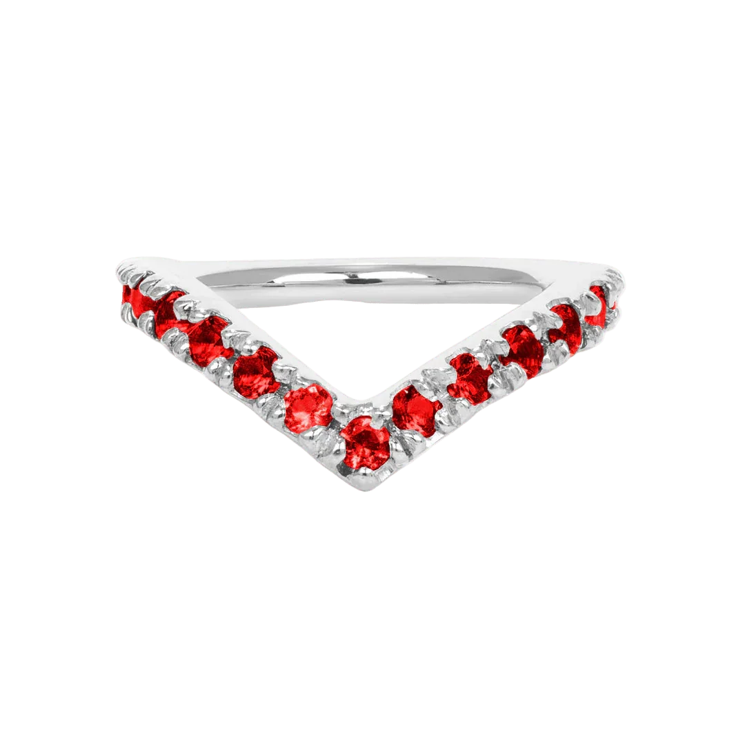 Vivian Seamless Ring – 14K Gold Cup & Divot Design - piercing - zone.com