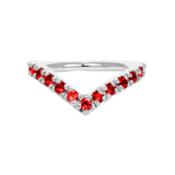 Vivian Seamless Ring – 14K Gold Cup & Divot Design - piercing - zone.com