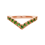 Vivian Seamless Ring – 14K Gold Cup & Divot Design - piercing - zone.com