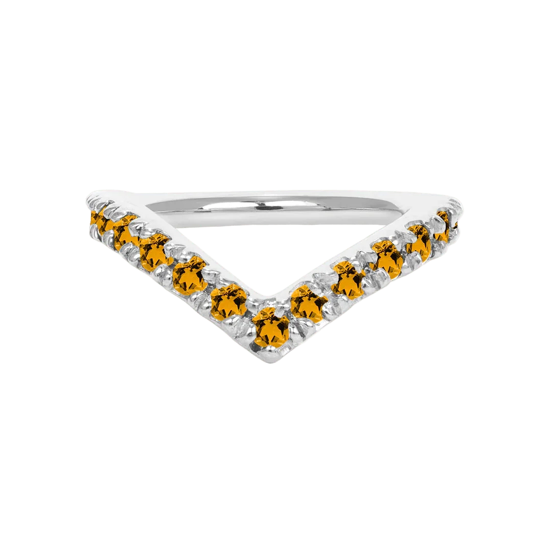 Vivian Seamless Ring – 14K Gold Cup & Divot Design - piercing - zone.com