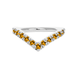Vivian Seamless Ring – 14K Gold Cup & Divot Design - piercing - zone.com