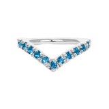 Vivian Seamless Ring – 14K Gold Cup & Divot Design - piercing - zone.com