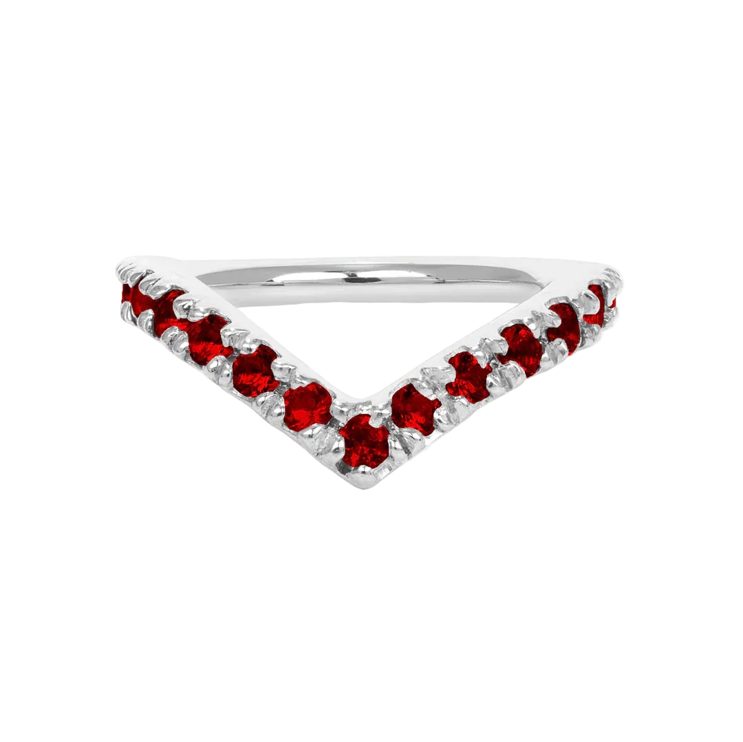 Vivian Seamless Ring – 14K Gold Cup & Divot Design - piercing - zone.com