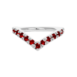 Vivian Seamless Ring – 14K Gold Cup & Divot Design - piercing - zone.com
