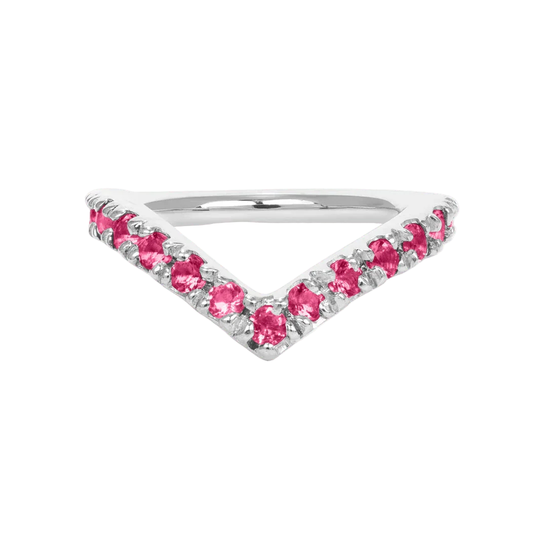 Vivian Seamless Ring – 14K Gold Cup & Divot Design - piercing - zone.com