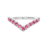Vivian Seamless Ring – 14K Gold Cup & Divot Design - piercing - zone.com