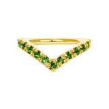 Vivian Seamless Ring – 14K Gold Cup & Divot Design - piercing - zone.com