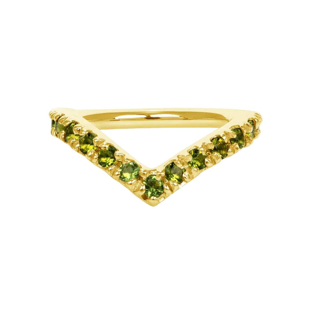 Vivian Seamless Ring – 14K Gold Cup & Divot Design - piercing - zone.com