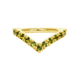 Vivian Seamless Ring – 14K Gold Cup & Divot Design - piercing - zone.com