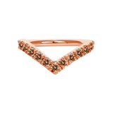 Vivian Seamless Ring – 14K Gold Cup & Divot Design - piercing - zone.com