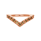 Vivian Seamless Ring – 14K Gold Cup & Divot Design - piercing - zone.com