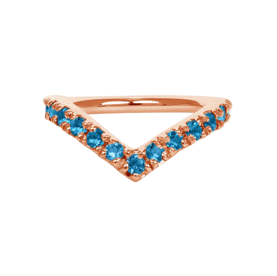 Vivian Seamless Ring – 14K Gold Cup & Divot Design - piercing - zone.com