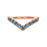 Vivian Seamless Ring – 14K Gold Cup & Divot Design - piercing - zone.com