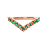 Vivian Seamless Ring – 14K Gold Cup & Divot Design - piercing - zone.com