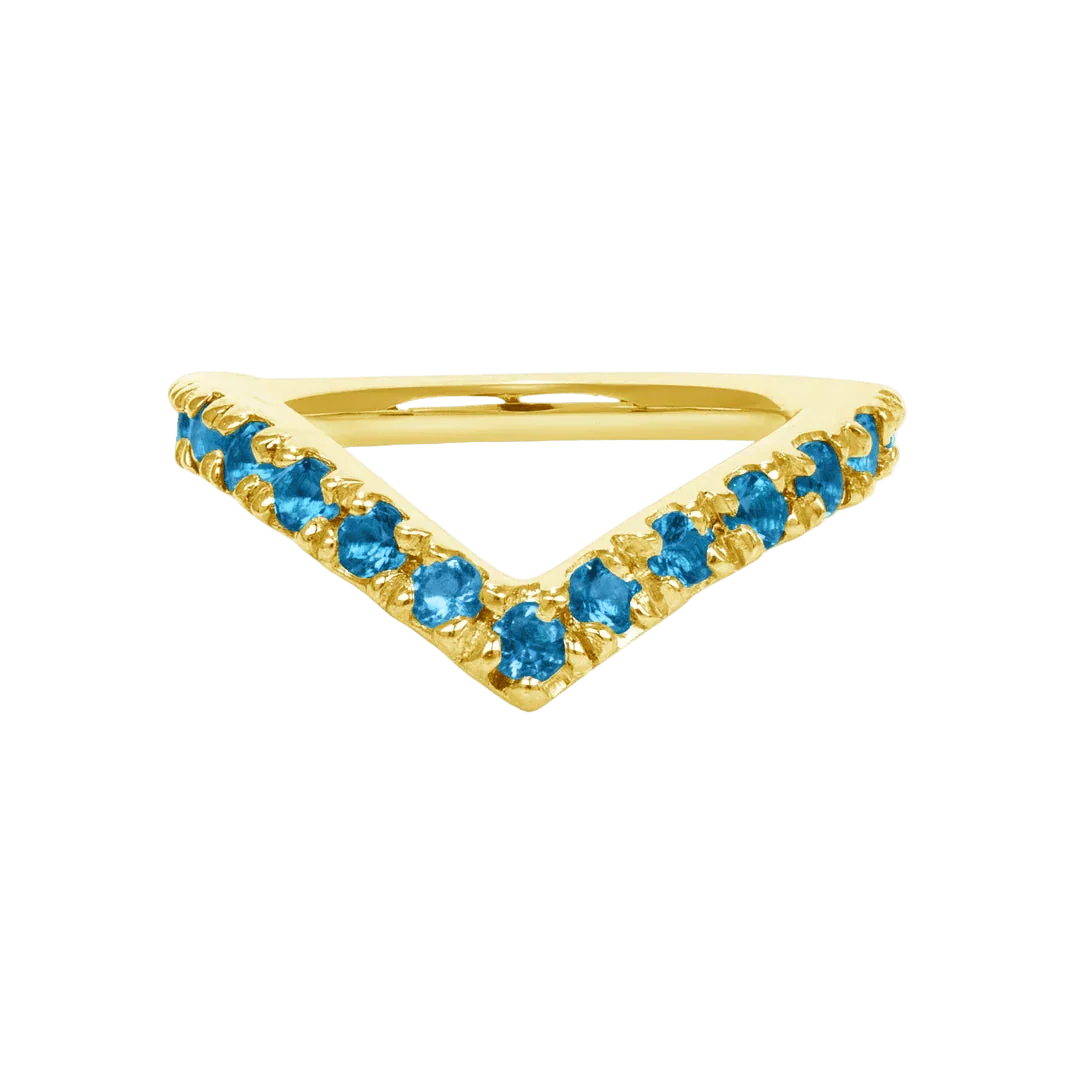 Vivian Seamless Ring – 14K Gold Cup & Divot Design - piercing - zone.com