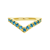 Vivian Seamless Ring – 14K Gold Cup & Divot Design - piercing - zone.com