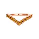 Vivian Seamless Ring – 14K Gold Cup & Divot Design - piercing - zone.com