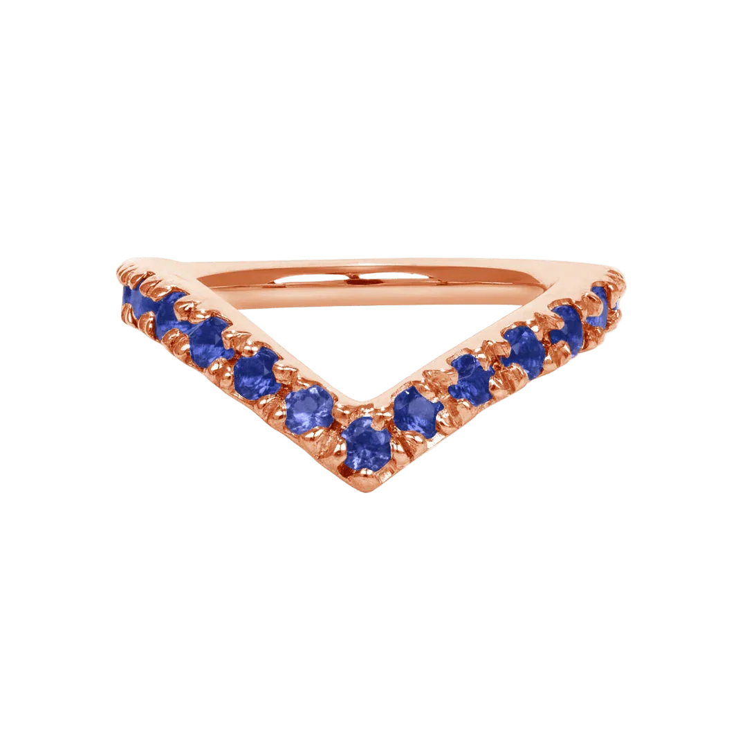 Vivian Seamless Ring – 14K Gold Cup & Divot Design - piercing - zone.com