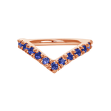 Vivian Seamless Ring – 14K Gold Cup & Divot Design - piercing - zone.com