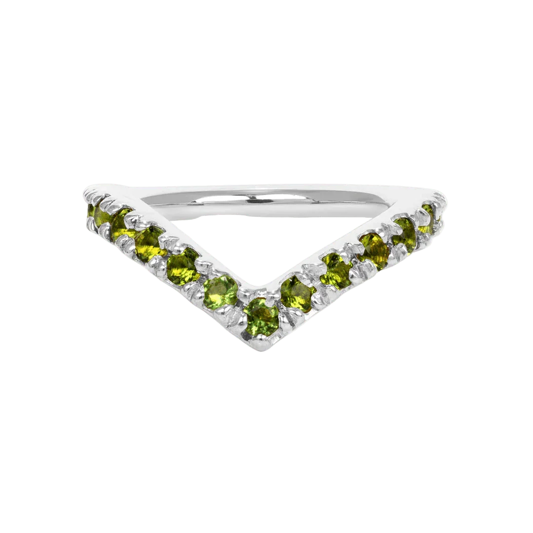 Vivian Seamless Ring – 14K Gold Cup & Divot Design - piercing - zone.com