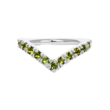 Vivian Seamless Ring – 14K Gold Cup & Divot Design - piercing - zone.com